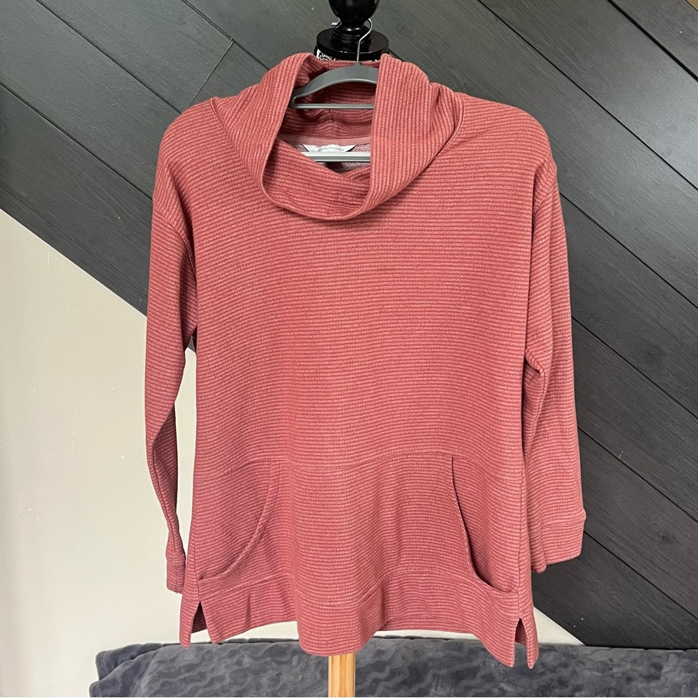 💥Christopher & Banks Cowl Neck Sweater‎ in Rust Stripes 💥
